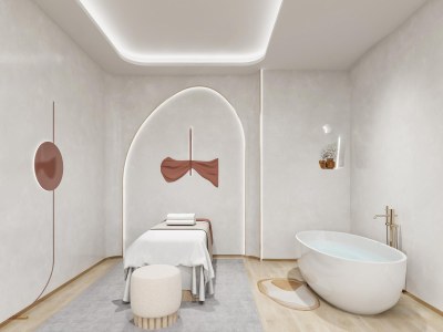 侘寂美容SPA店包间3D模型下载